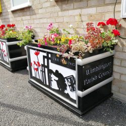 Village hall planters