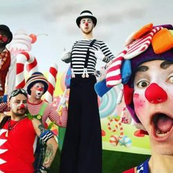 clowns at the fun day